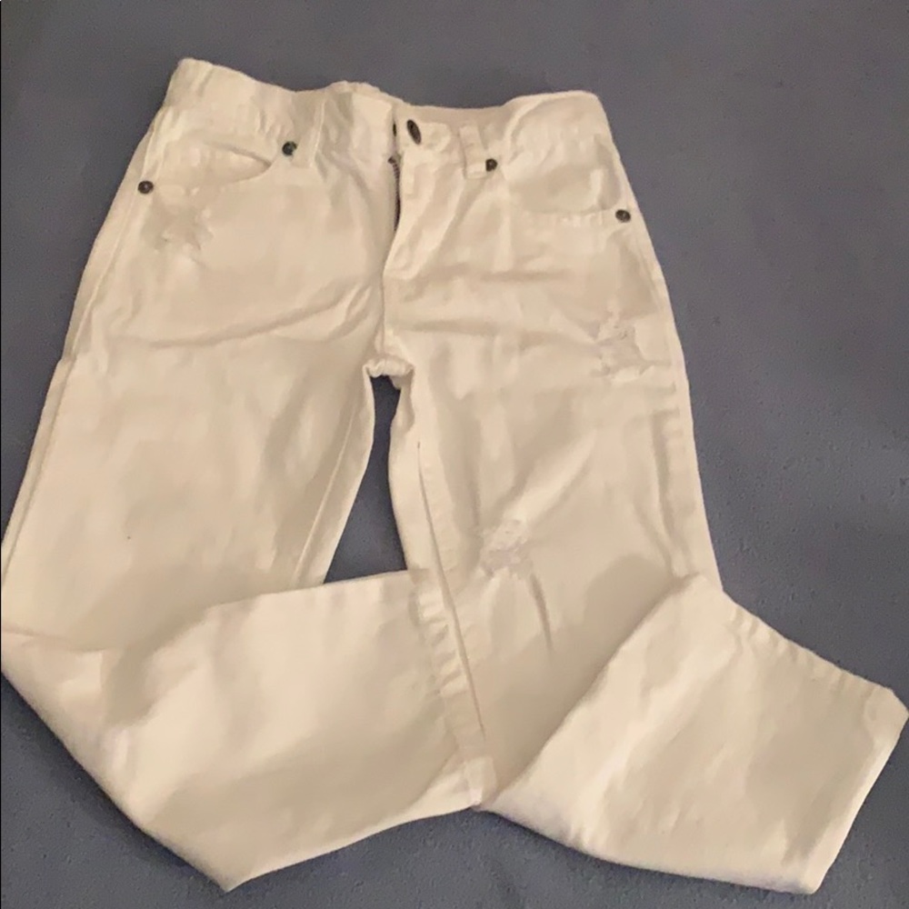 Boys size 41 white denim pants